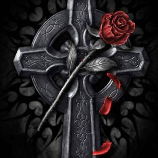 Gothic cross wallpaper