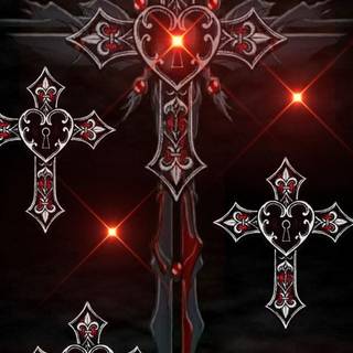 Gothic cross wallpaper
