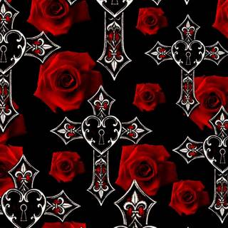 Gothic cross wallpaper