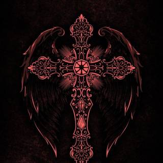Gothic cross wallpaper