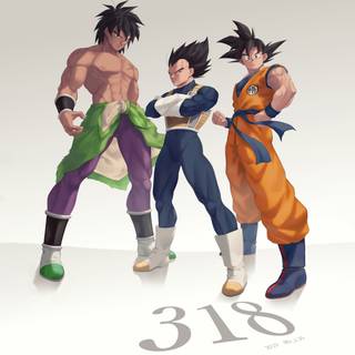 Goku Vegeta Broly wallpaper