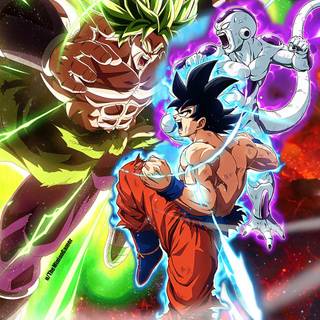 Goku Vegeta Broly wallpaper