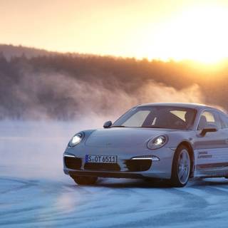 Porsche snow wallpaper