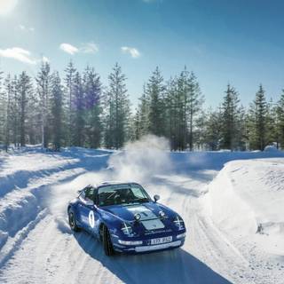 Porsche snow wallpaper