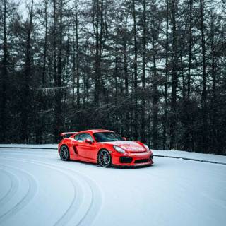 Porsche snow wallpaper