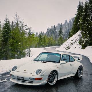 Porsche snow wallpaper
