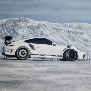 Porsche snow wallpaper
