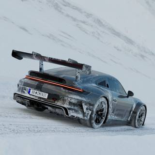 Porsche snow wallpaper