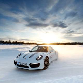 Porsche snow wallpaper