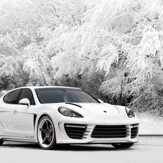 Porsche snow wallpaper
