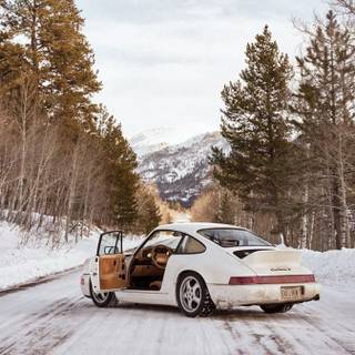 Porsche snow wallpaper