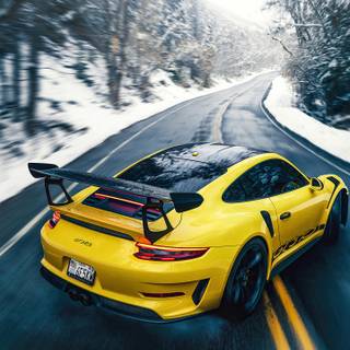Porsche snow wallpaper