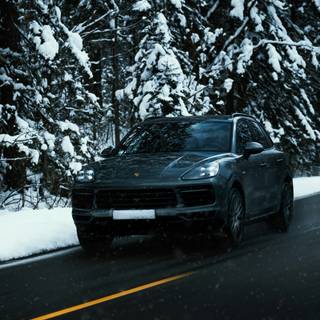 Porsche snow wallpaper