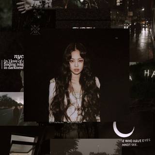 Jennie Kim dark wallpaper