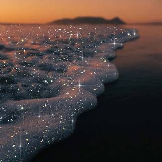 Glowing ocean wallpaper