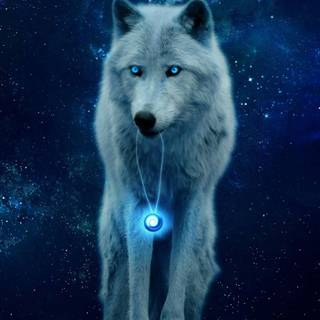 Glow wolf wallpaper