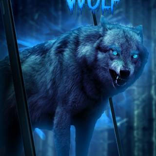 Glow wolf wallpaper
