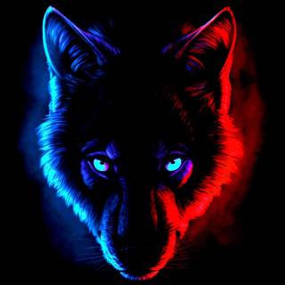 Glow wolf wallpaper