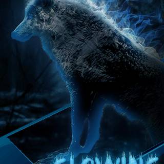Glow wolf wallpaper