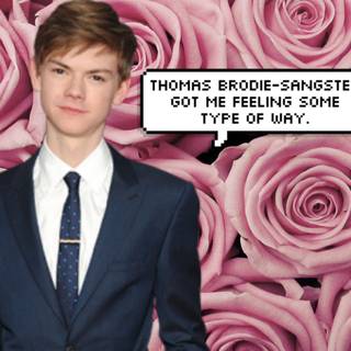Thomas Brodie Sangster aesthetic laptop wallpaper