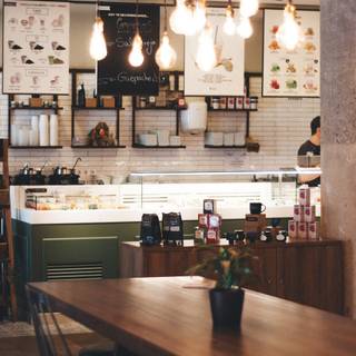 Cozy coffee shop wallpaper