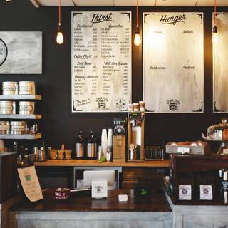 Cozy coffee shop wallpaper