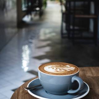 Cozy coffee shop wallpaper