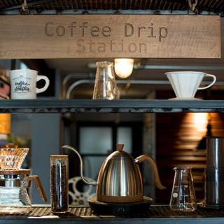 Cozy coffee shop wallpaper