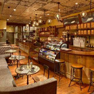 Cozy coffee shop wallpaper