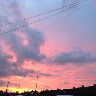 Pink and yellow sunset wallpaper