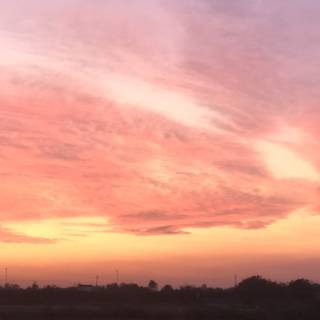 Pink and yellow sunset wallpaper