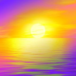 Pink and yellow sunset wallpaper