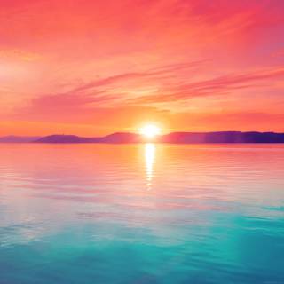 Pink and yellow sunset wallpaper