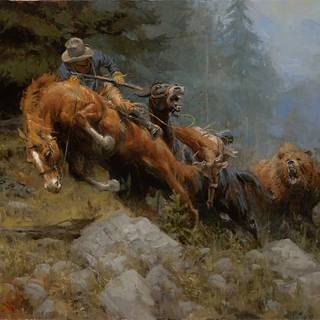 Oil Western painting wallpaper