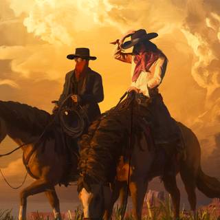 Oil Western painting wallpaper