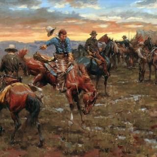Oil Western painting wallpaper
