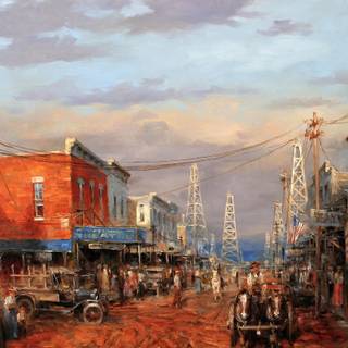 Oil Western painting wallpaper