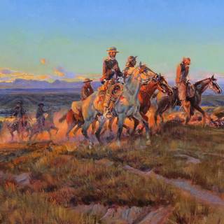 Oil Western painting wallpaper