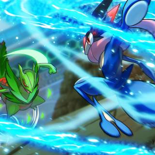 Sceptile and Greninja wallpaper