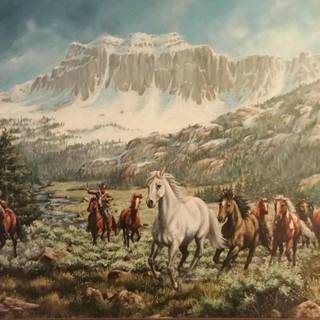 Oil Western painting wallpaper