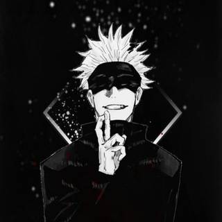 Black and white anime PFP wallpaper