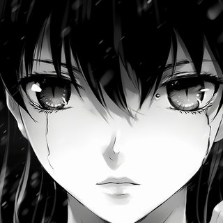Black and white anime PFP wallpaper