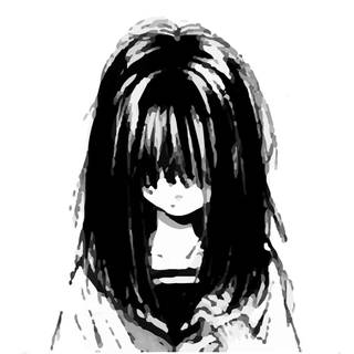 Black and white anime PFP wallpaper