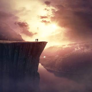 Mountain edge wallpaper