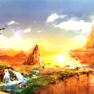 Mountain edge wallpaper