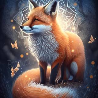 Cross fox wallpaper