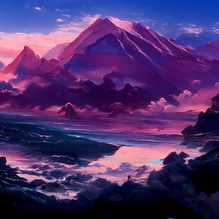Mountain edge wallpaper