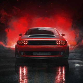Hellcat red wallpaper