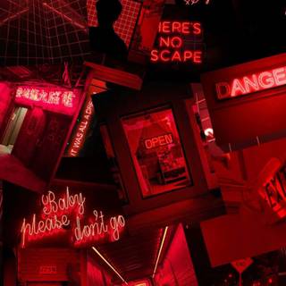 Black and red neon wallpaper