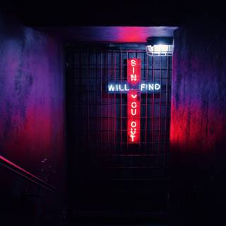 Black and red neon wallpaper